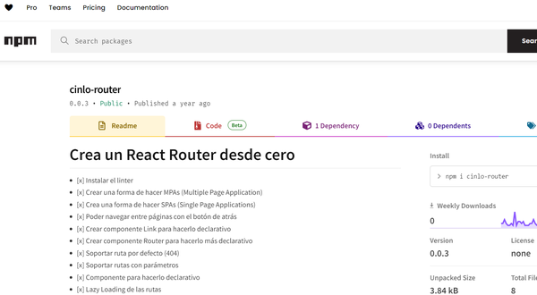 CinLo Router - NPM Package 